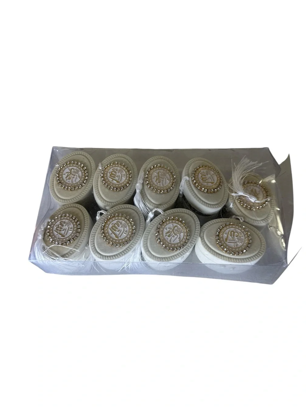 White Pearl Tasbih Prayer Beads In Velvet Gift Box - Islamic Gift haj ramadan